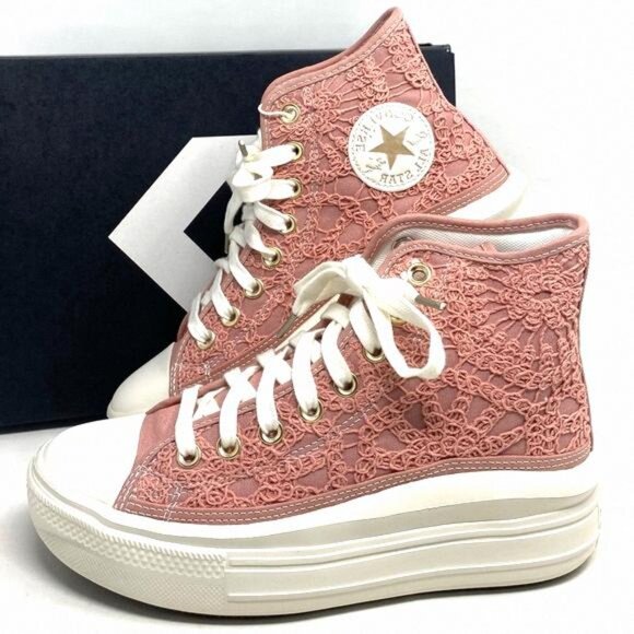 Converse Shoes - Converse Chuck Move Platform Sneaker Women's Crocheted A03951C Pink High Cotton